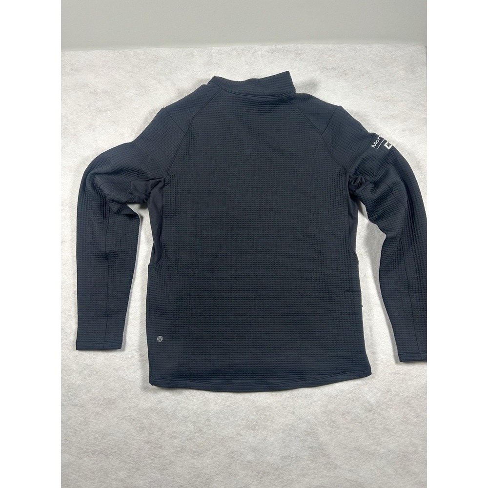 Lululemon WaffleKnit Half Zip Mens M Black Oakland Athletics MLB Baseball Jacket - Picture 6 of 9